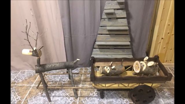 Олень из дерева  Поделки для сада и дачи своими руками