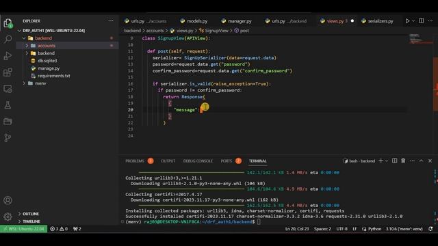 2024 DRF Authentication system  - Part1 (Hindi)