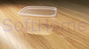 Одноразовый контейнер SoftHome 108*82мм объемом 350 мл с крышкой, прозрачный.