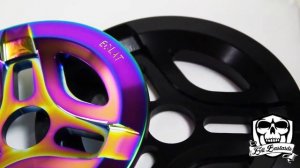 Plato Eclat Vent Guard Sprocket - Negro y Tornasolado Oil Slick BMX - Evil Bastards BMX