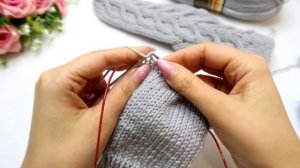 Легкие и Простые носки спицами с бразильской косой Мастер класс