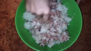 Котлеты из свиного фарша и отварного риса.Сытные.Сочные.Очень вкусные!!!