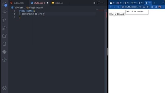 Copy to Clipboard App using HTML CSS & JS | Simple Javascript Projects for Beginners!