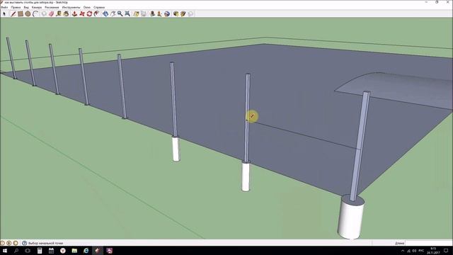 Установка столбов для забора по уровню смотреть онлайн