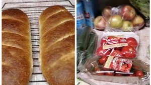 ВЫПЕКАЛА НАРЕЗНЫЕ БАТОНЫ . // СДЕЛАЛА НЕБОЛЬШИЕ ЗАКУПОЧКИ