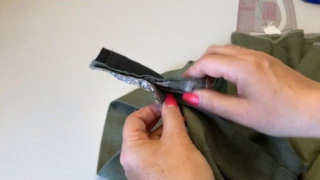 Шью шорты, обработка пояса.