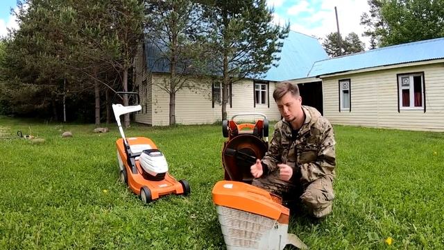 Газонокосилка для средних газонов// Обзор STIHL// RMA 443 PC смотреть онлайн