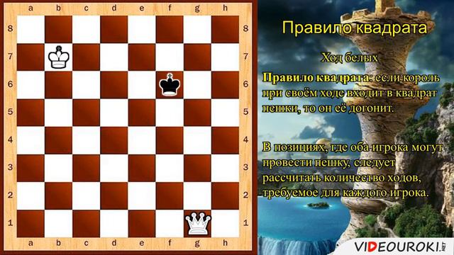 6.  Элементарные пешечные окончания  Правило квадрата