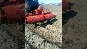 Почвофреза первый выезд трактор Т 40 сделана своими руками из металлолома.