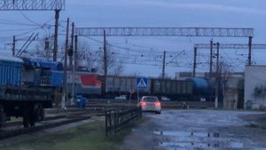 ВЛ10У-??? С грузовым поездом около станции Волховстрой-1