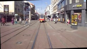 Tram line [1] - tram ForCity, cabview, Bratislava, Slovakia