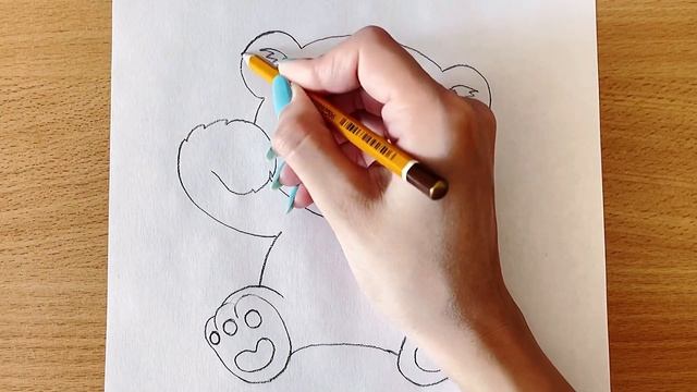 Как нарисовать МИЛОГО МИШКУ ОЧЕНЬ ЛЕГКО | Рисунки Карандашом | Как Нарисовать Мишку
