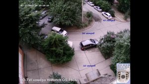 Видеозапись видеокамеры с разрешением 5МП  HD-TVI  HiWatch  DS-T506 день