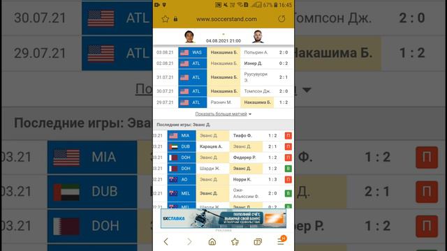 Атр Вашингтон Накашима-Эванс. Прогноз на матч