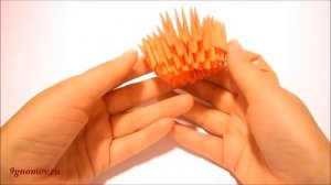 Модульное оригами фрукты и овощи.№7 Апельсин