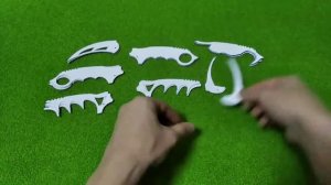 Как сделать нож Керамбит Складной из картона.