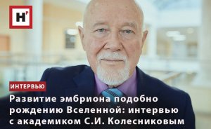 РАЗВИТИЕ ЭМБРИОНА ПОДОБНО РОЖДЕНИЮ ВСЕЛЕННОЙ: ИНТЕРВЬЮ С АКАДЕМИКОМ С.И. КОЛЕСНИКОВЫМ