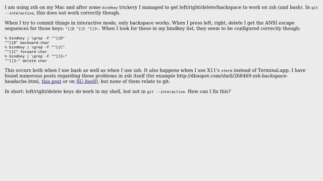git --interactive keybinding problem for left/right/delete смотреть онлайн