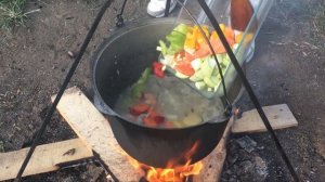 Шулюм с говядиной в казане!!! Ужин на костре...