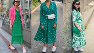 ?УДОБНОЕ И ПРАКТИЧНОЕ СОЧЕТАНИЕ ПЛАТЬЯ С КРОССОВКАМИ?ИДЕИ МОДНЫХ ПОВСЕДНЕВНЫХ ОБРАЗОВ