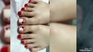 pretty and simple toe nail art designs for ladies 2023/ #trending toe nail art @fashionwhisper715
