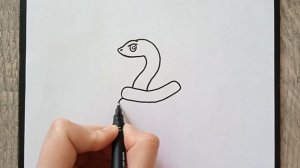 Как нарисовать змею легко и просто