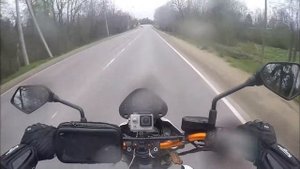 Чуть не разбил Kawasaki .Загнул диск на мотоцикле .ЯМА ПРЯМ В ПОВОРОТЕ .поймал маленький воблинг .