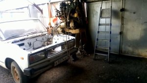 ремонт ваз 2104 установка двигателя