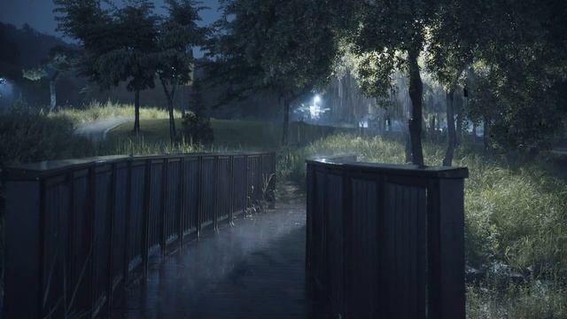 ASMR RAIN 4K | 밤에 천둥 & 폭우가 내리는 숲길, 수면과 불면증을 위한 숙면 빗소리 смотреть онлайн