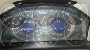 Утренний прогрев мотора на морозе. Volvo S80 3.2 AWD.
