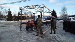 Быстровозводимый Каркас для Гаража - Сарая - Склада - Хозблока. 3х3 метра