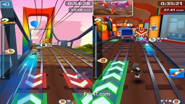 Subway Surfers Jake VS Talking Tom Gold Run Funny Racing - Friv4T смотреть онлайн