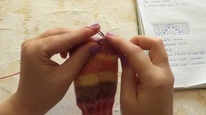 Вязание носка с пяткой подкова