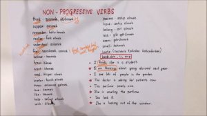 Non-progressive verbs / -ing almayan fiiller