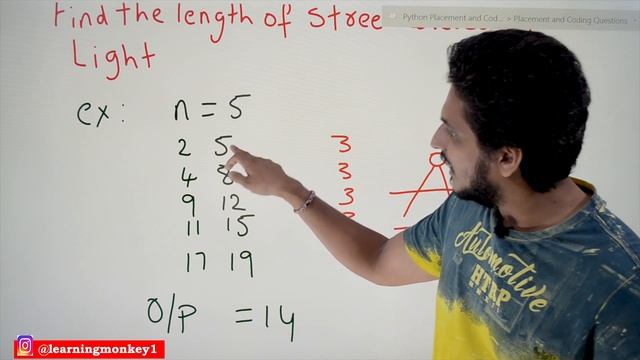 Street Lights Problem in Python || Lesson 16 || Python Placements || Learning Monkey ||