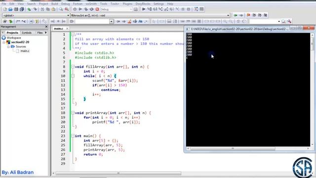 C Programming Tutorial for Beginners - One dimensional array in C To Fill Array | Example