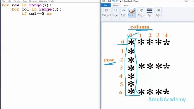 Python Pattern Programs - Printing Stars "*" in E Shape