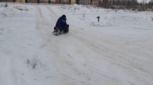 мотоснегокат испытание.