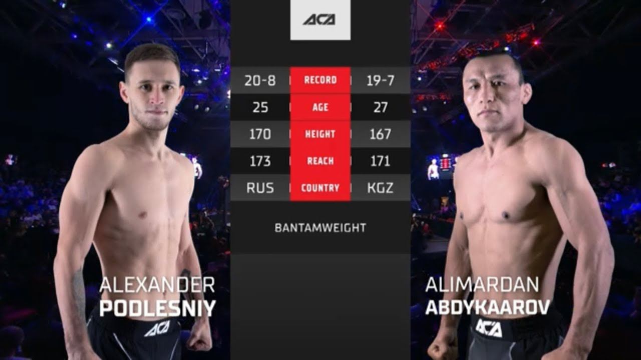 Александр Подлесный vs. Алимардан Абдыкаров | Alexander Podlesniy vs. Alimardan Abdykaarov | ACA смотреть онлайн