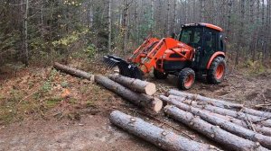 Keeping Forestry Work Fun Chipping and Moving Sawmill Logs