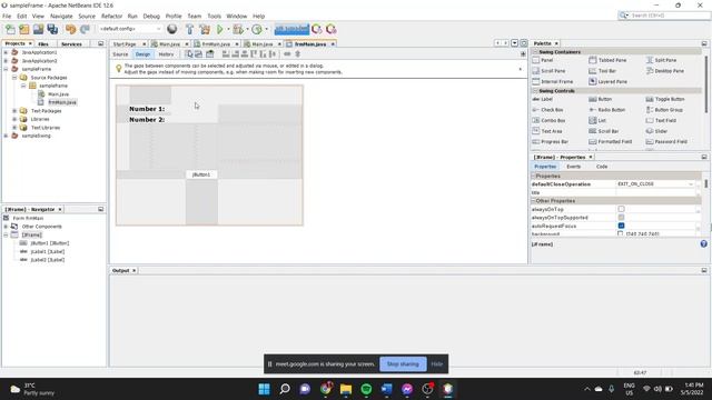 Event Handling (Java Swing Package) смотреть онлайн