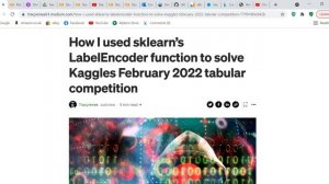 How I used sklearns LabelEncoder function to solve Kaggles February 2022 tab competition - blog pos