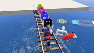 GTA 5 Crazy Ragdolls | Spiderman On Rainbow Spiders Bridge (Spiderman Fails Shark Jumps)