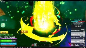 BEST ONE SHOOT COMBO SPIRIT + SANGUINE ART + SHARK ANCHOR | BLOX FRUITS BOUNTY HUNTING 30M
