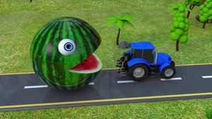 Learn Colors with PACMAN and Farm 3D Soccer Ball Ice Cream Cone Truck for Kid Children