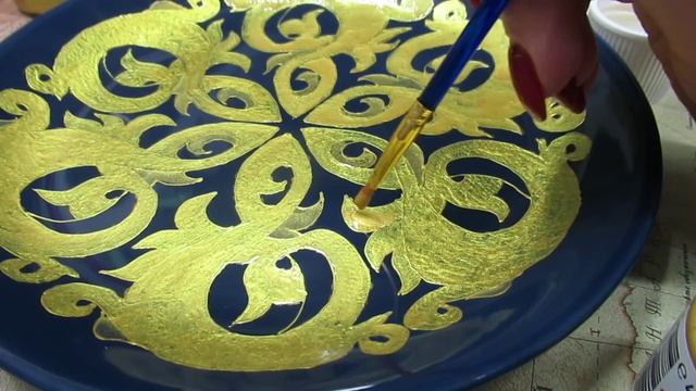 Роспись керамической тарелки!