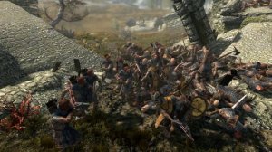 10 Guards fight to the death for sweet rolls VS 50 Stormcloaks SKYRIM