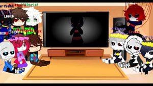 GLITCHTALE and XTALE react to Error!Sans VS Player | [Rus/Eng] | [GC]