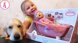 Пупсик для купания Беби Анабель обзор игрушки и распаковка куклы My First Baby Annabell фирма Zapf