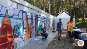 Граффити тимбилдинг для компаний от AlexGrim Studio